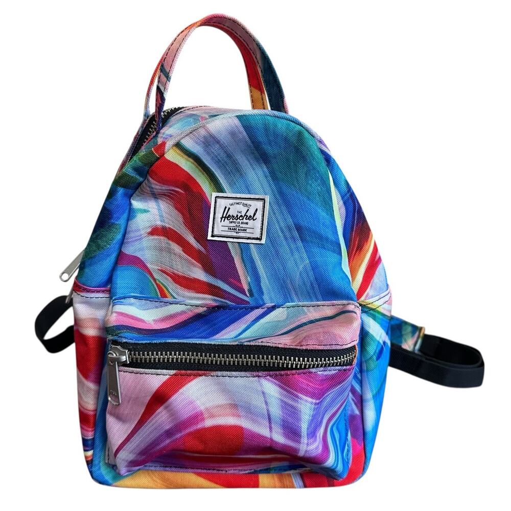 Herschel Supply Co. Canvas Nova Paint Pour Mini Compact Travel Backpack New